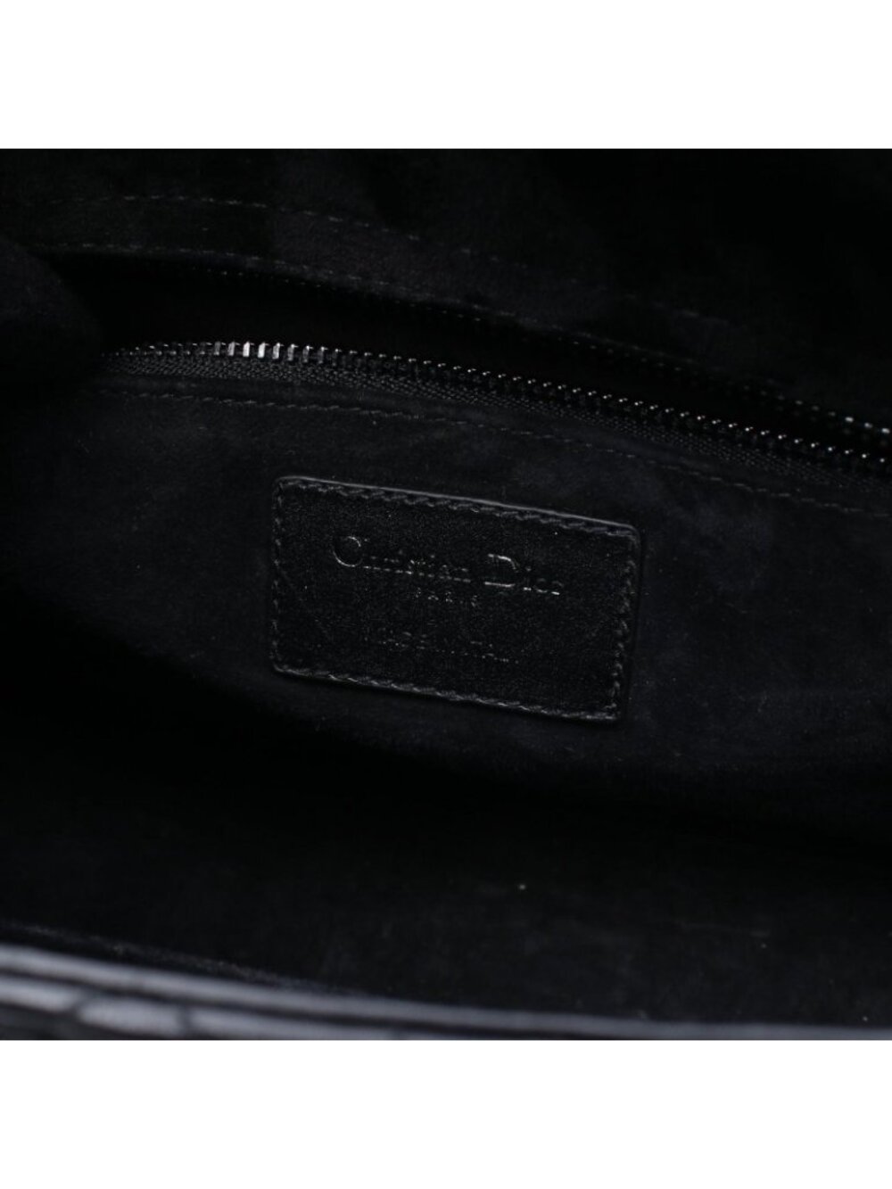 Dior Handbag Lady Dior Cannage 2-Way Black Leather - Picture 4 of 7